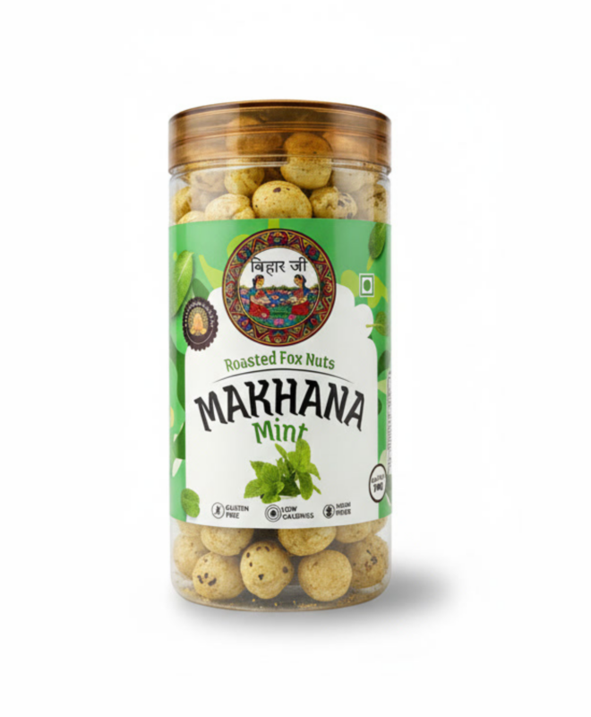 Bihar Ji Roasted Makhana – Mint (Pudina) (78g)