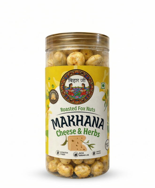 Bihar Ji Roasted Makhana – Cheese & Herbs (78g)