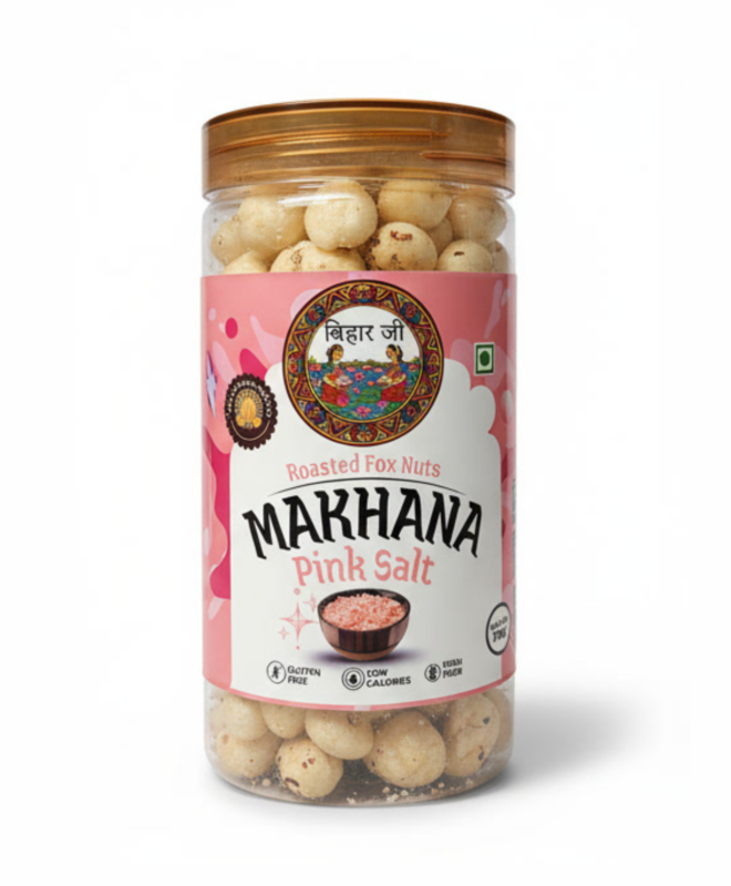 Bihar Ji Roasted Makhana – Himalayan Pink Salt (78g)